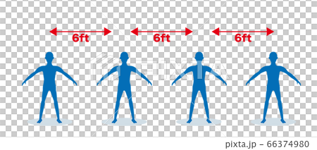 ソーシャルディスタンシング・6フィート 66374980