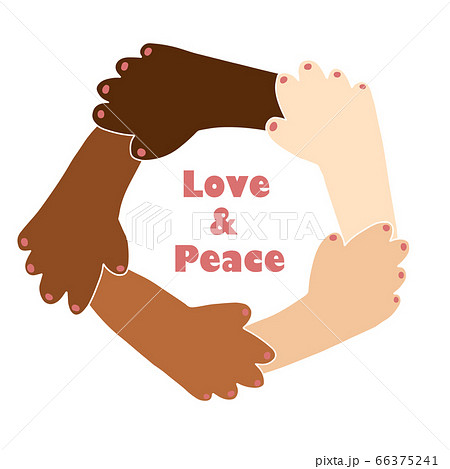 人種問題と平和のイメージのイラスト素材