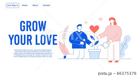 Love romantic relation, charity acts landing page 66375376