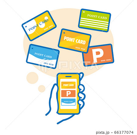 Illustration of registering a point card on a 66377074