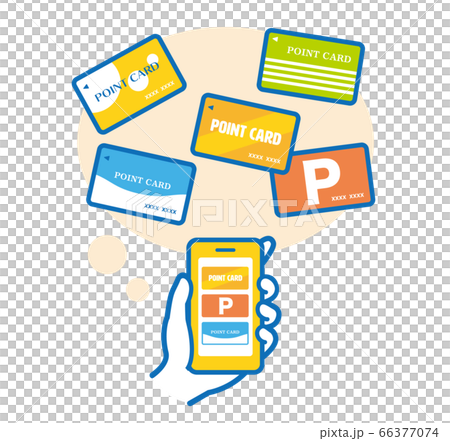 Illustration of registering a point card on a 66377074
