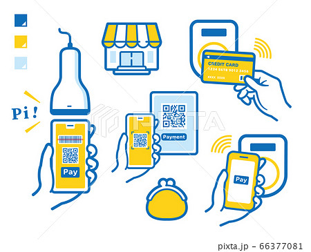 Illustration set of various smartphone payments Illustration set of various smartphone payments 66377081