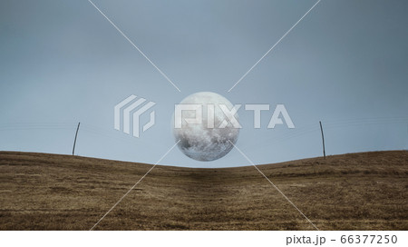 Landscape misty panorama Landscape misty panorama 66377250
