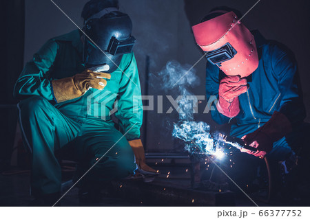 Metal welding steel works using electric arc 66377752
