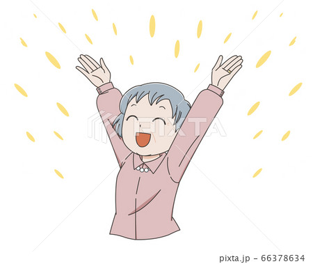 万歳する老女④ 万歳する老女④ 66378634