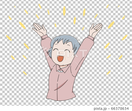 万歳する老女④ 万歳する老女④ 66378634