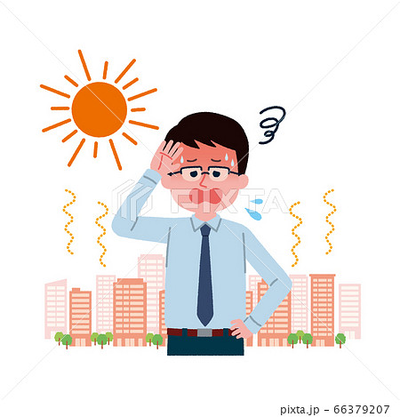 熱中症   男性  イラスト 66379207