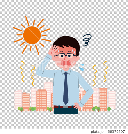 熱中症   男性  イラスト 66379207