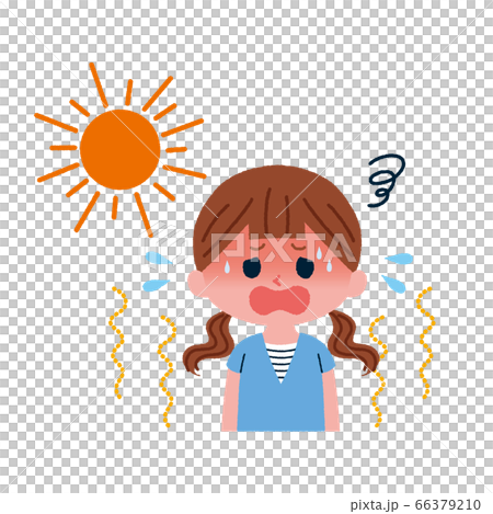 熱中症  こども  イラスト 熱中症  こども  イラスト 66379210