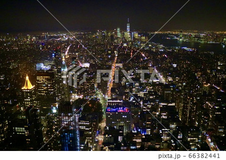 【アメリカ・ニューヨーク】　エンパイアステートビルからの夜景 66382441