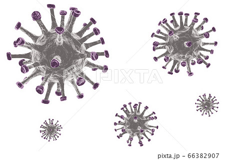 コロナウイルスの背景 背景透過png付き のイラスト素材