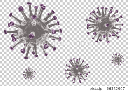コロナウイルスの背景 背景透過png付き のイラスト素材