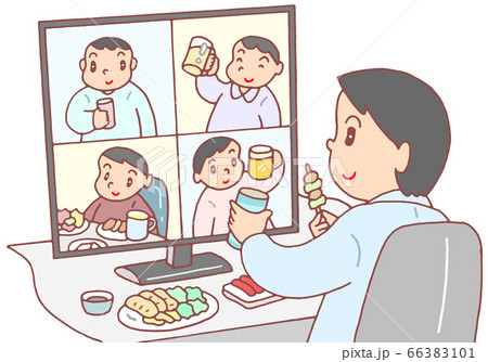 リモート飲み会 66383101