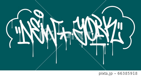 Word New York Abstract Hip Hop Hand Written Graffiti Style Vector Illustration Word New York Abstract Hip Hop Hand Written Graffiti Style Vector Illustration 66385918