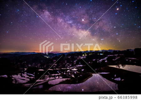 星峠の棚田の星空 66385998