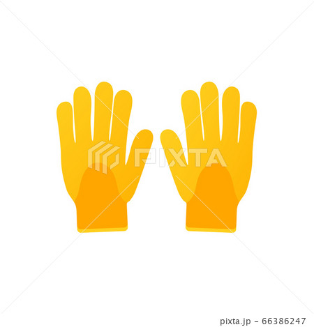 Gardening safety gloves vector icon 66386247
