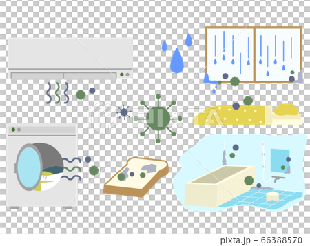 梅雨_カビがはえたエアコンや風呂 66388570