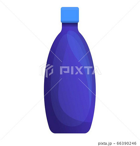 Purple cleaner bottle icon, cartoon style 66390246
