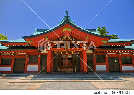 【愛媛県】晴天下の今治城 吹揚神社 【愛媛県】晴天下の今治城 吹揚神社 66391687