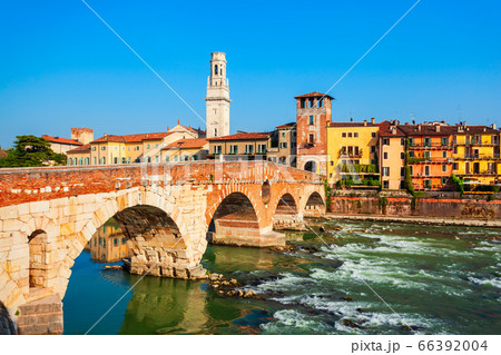 Ponte Pietra bridge in Verona Ponte Pietra bridge in Verona 66392004