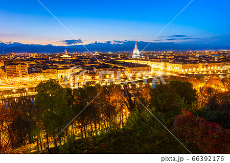 Turin city aerial vew, northern Italy Turin city aerial vew, northern Italy 66392176