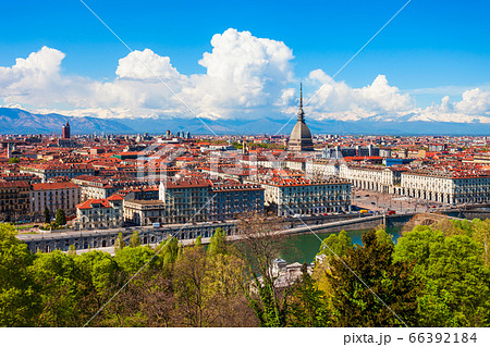 Turin city aerial vew, northern Italy Turin city aerial vew, northern Italy 66392184