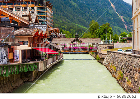 Chamonix Mont Blanc town, France 66392662