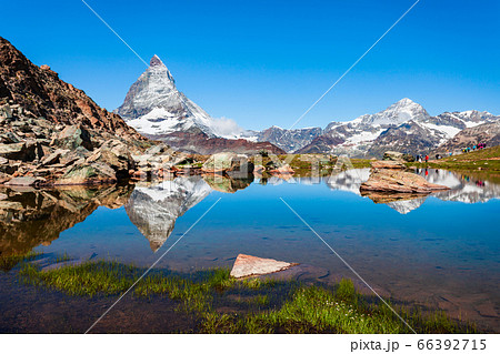 Riffelsee lake and Matterhorn, Switzerland Riffelsee lake and Matterhorn, Switzerland 66392715