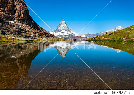 Riffelsee lake and Matterhorn, Switzerland Riffelsee lake and Matterhorn, Switzerland 66392717