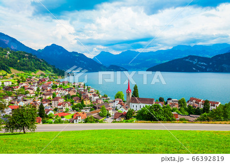 Weggis town on Lake Lucerne Weggis town on Lake Lucerne 66392819
