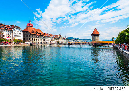 Kapellbrucke Bridge, Wasserturm Tower, Lucerne 66392825