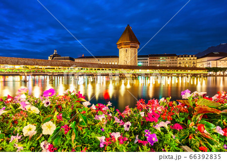 Kapellbrucke Bridge, Wasserturm Tower, Lucerne 66392835