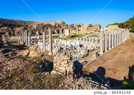 Ancient city of Side, Turkey Ancient city of Side, Turkey 66393148