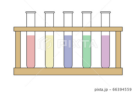 試験管　輪郭線あり 66394559