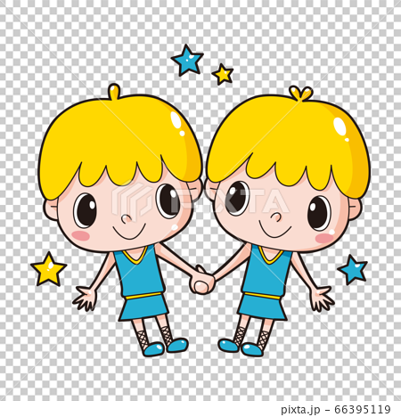 可愛らしい双子座のキャラクターのイラスト のイラスト素材 66395119 Pixta