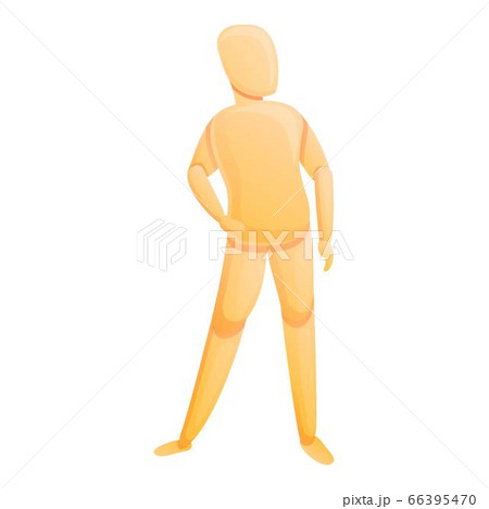 Human mannequin icon, cartoon style 66395470