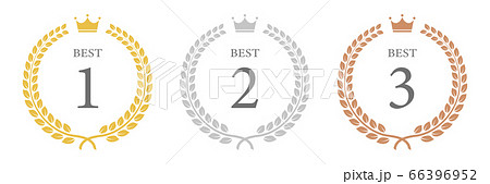 月桂樹の装飾のランキングアイコンのイラスト素材