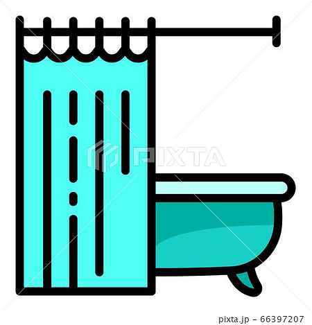 Vintage bathtub icon, outline style 66397207