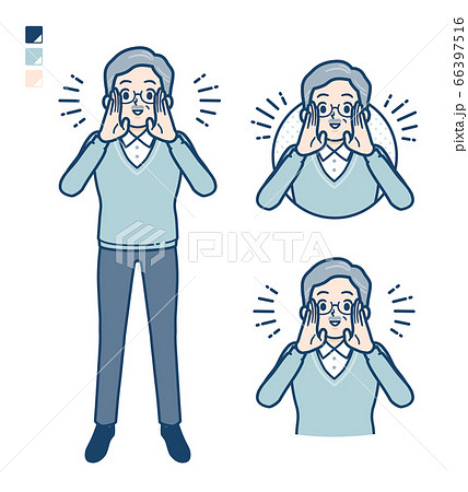 simple senior man_Calling-out-loud 66397516