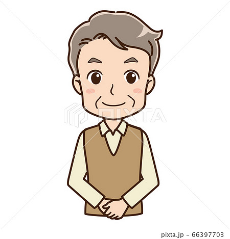 挨拶をするおじいさんのイラストのイラスト素材 挨拶をするおじいさんのイラストのイラスト素材