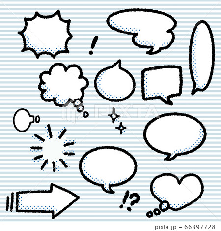 Balloon shape　hand drawn bubbles set 66397728