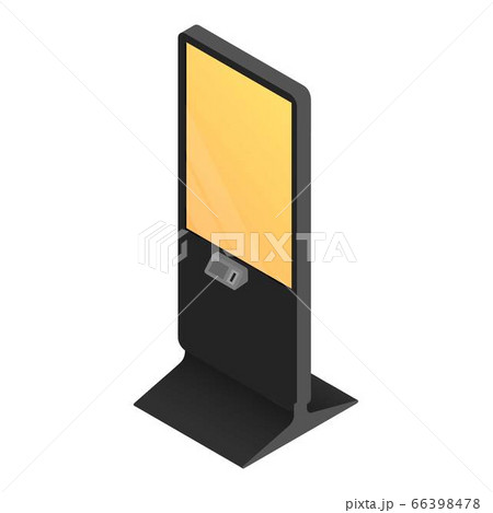 Interactive kiosk icon, isometric style 66398478