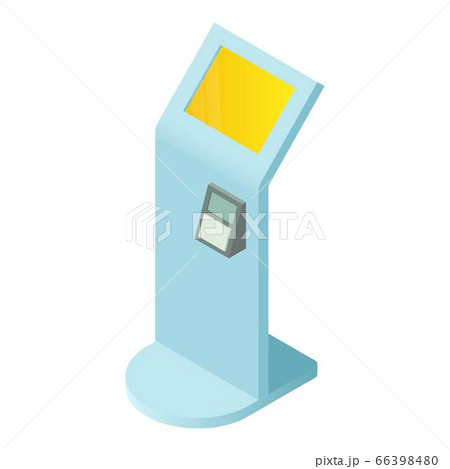 Touch screen kiosk icon, isometric style 66398480