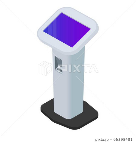 Kiosk stand icon, isometric style 66398481