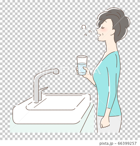 うがいをする女性 66399257