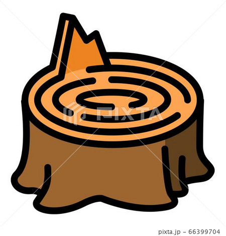 Tree stump icon, outline style Tree stump icon, outline style 66399704