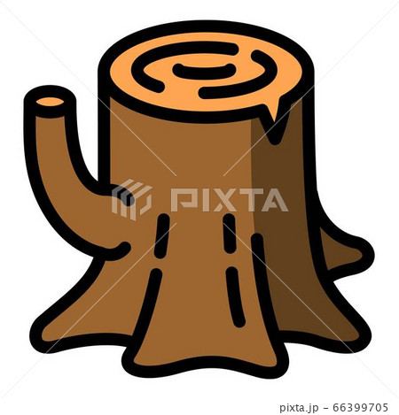 Stump icon, outline style Stump icon, outline style 66399705
