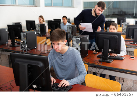 Computer science lesson in university class Computer science lesson in university class 66401557