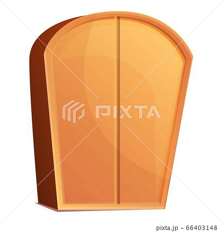 Wood wardrobe icon, cartoon style 66403148