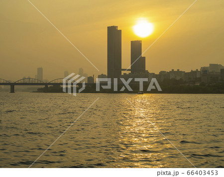 漢江 夕日 頒布大橋 66403453